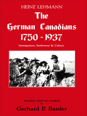 The German Canadians 1750-1937 - ebook